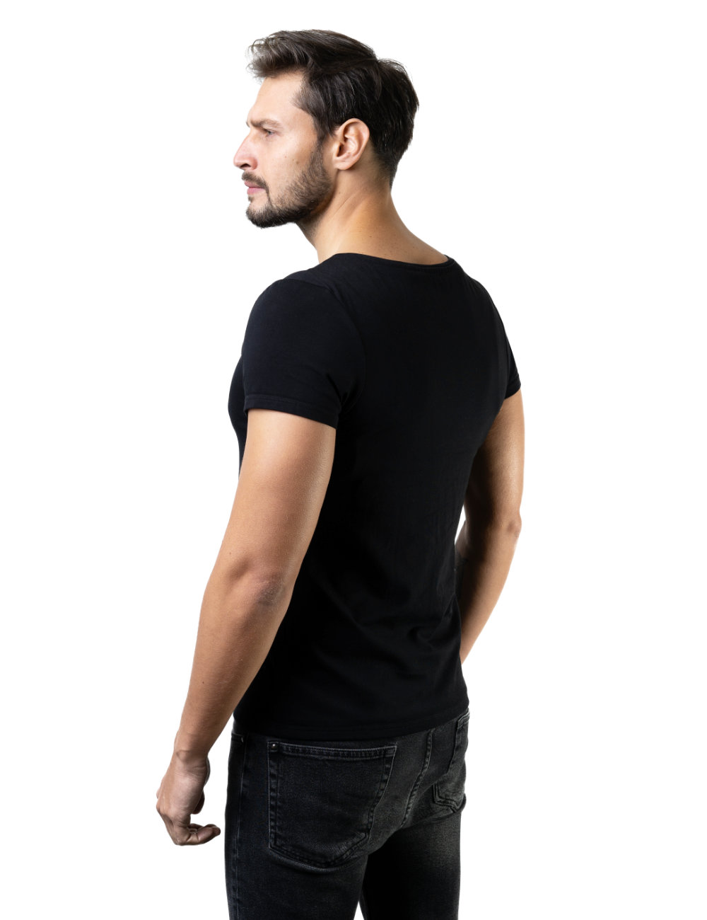 model prezentujący męską koszulkę prostującą eplecy.pl eplecy-pl